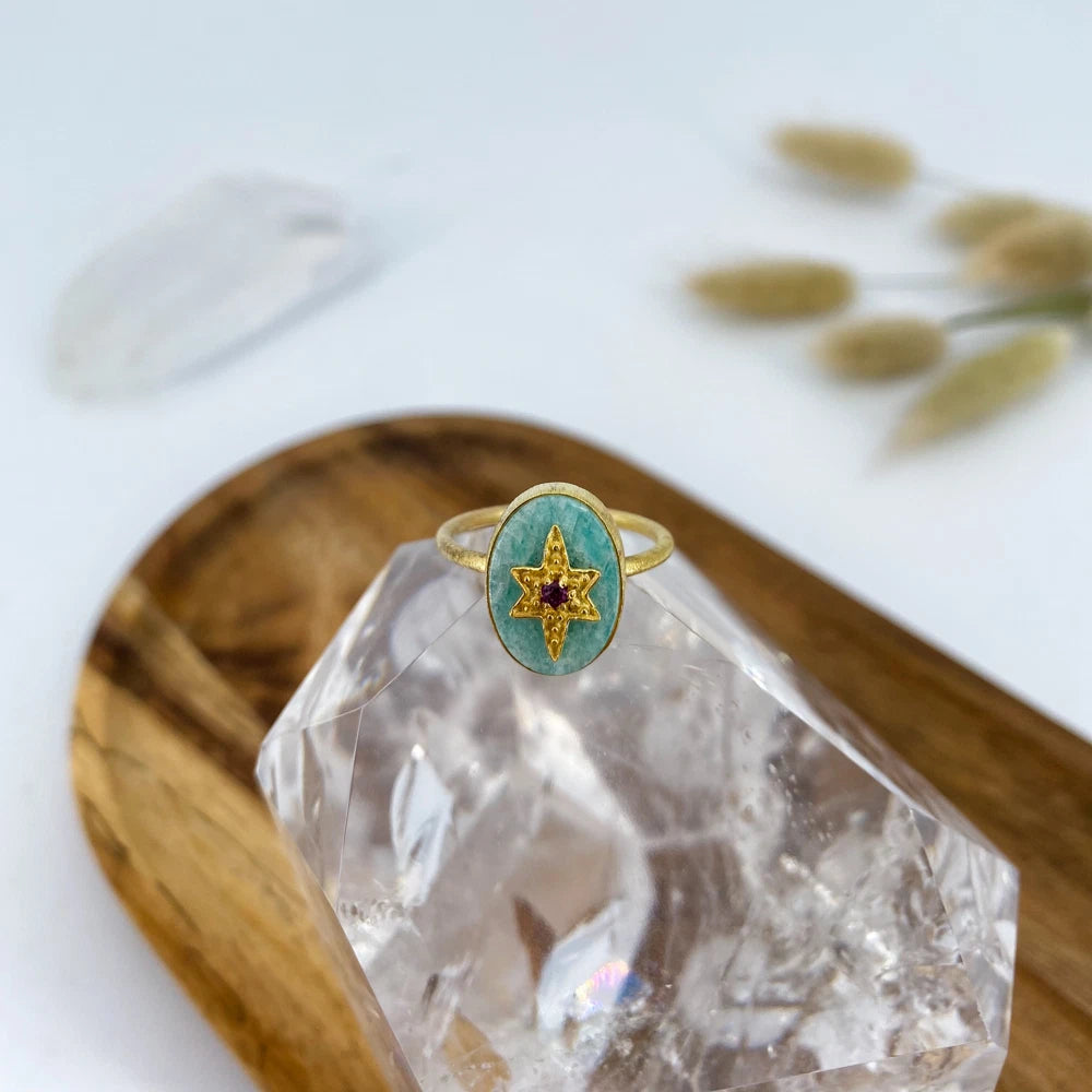 Bague en Amazonite